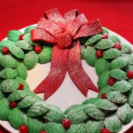 Madeleine Wreath with Sour Cherry Mousse