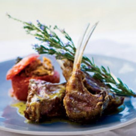 Grilled Lamb Chops with Ladolemono