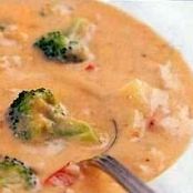 Broccoli, Red Pepper, and Cheddar Chowder