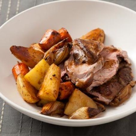Lamb-Roast Leg of w/ Root Vegetables