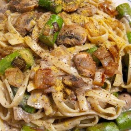 Mushroom Fettuccine-Vegan