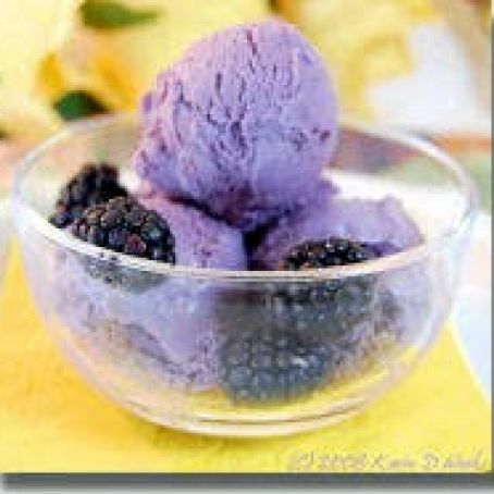 Blackberry Ice Cream Cones