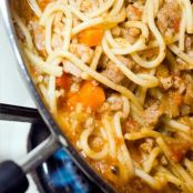 PASTA w/CARROTS & SAUSAGE