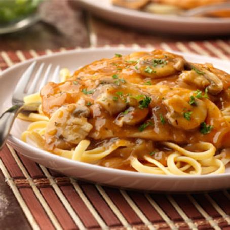 Chicken in Sweet Onion Mushroom Sauce