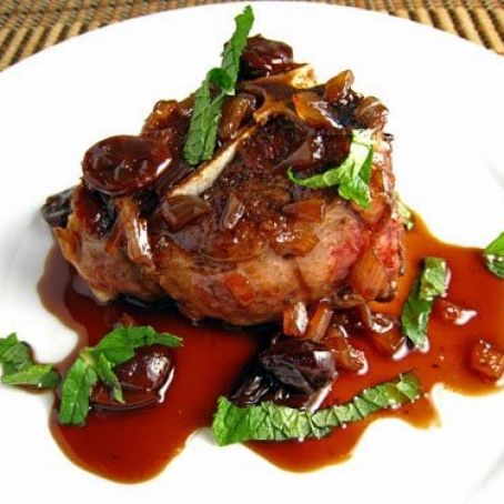 Lamb Chops in Cherry and Port Sauce