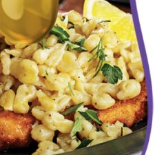 Wiener Schnitzel with Olive Oil Spaetzle