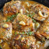 Rustic Roasted Garlic Chicken with Asiago Gravy