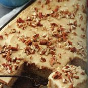 Caramel-Pecan Sheet Cake (w/frosting)
