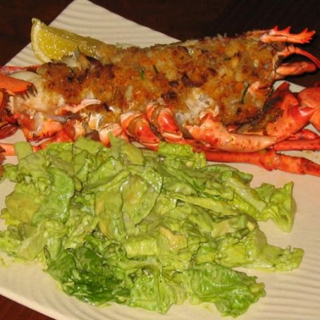 Emeril's Baked Stuffed Lobsters