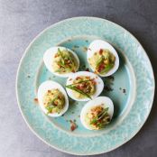 Bacon Avocado Deviled Eggs