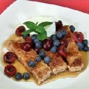 Cinnamon and Butter Sauteed Oatmeal with Fresh Fruit and Yogurt