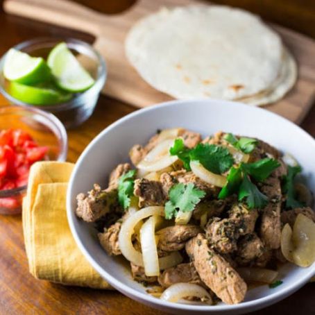 STIR FRY PORK ONION TACOS