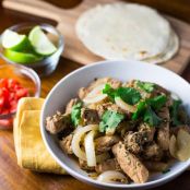 STIR FRY PORK ONION TACOS