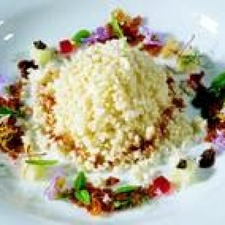 Cauliflower Cous-Cous with Solid Aromatic Herb Sauce