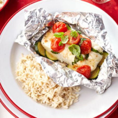 Grilled Fish & Vegetable Packets