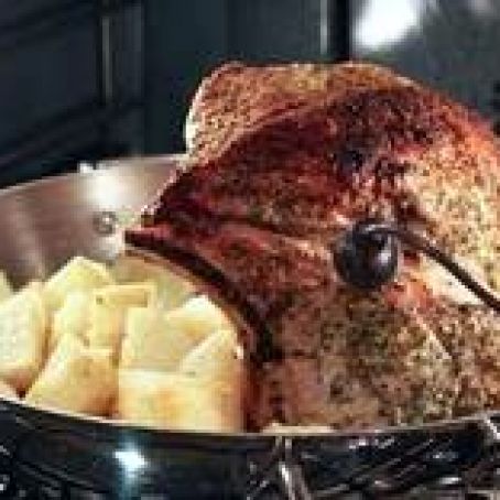 Herb-Crusted Pork Loin With Potatoes