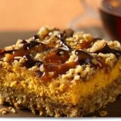 Pumpkin Streusel Cheesecake Bars