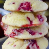 Strawberry Cookies with White Chocolate Chunks