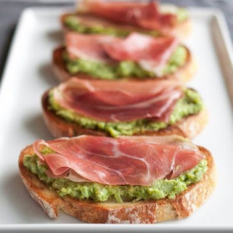 Asparagus & Prosciutto Toasts