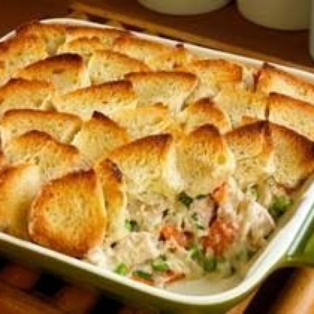 Chicken Pot Pie with Bread Topping