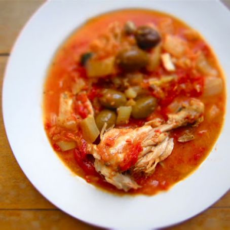 Chicken Stew with Green Olives