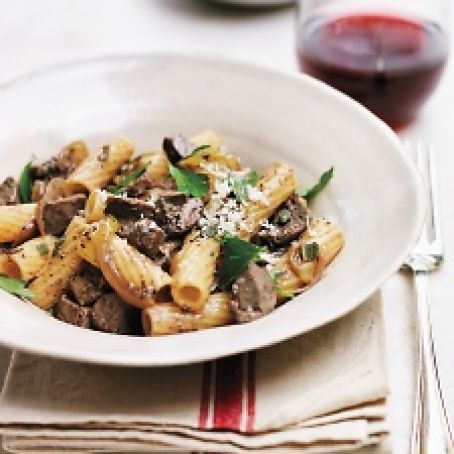 Rigatoni with Chicken Livers