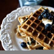 Blueberry Sour Cream Waffles