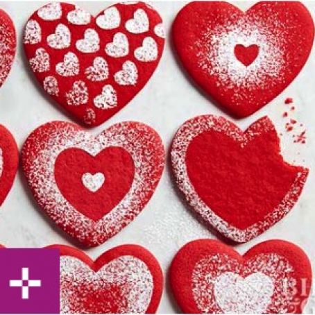 Red Velvet Heart Cookies