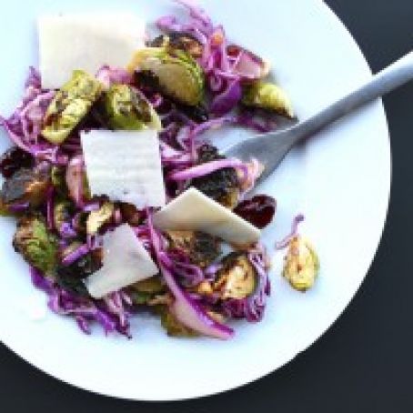Roasted Brussel Sprouts With Red Cabbage