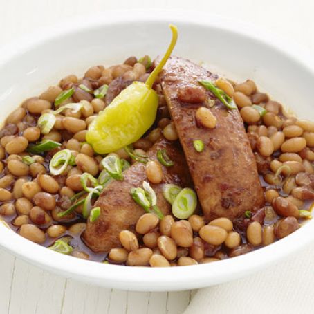 NAVY*****Slow-Cooker Barbecue Beans and Sausage
