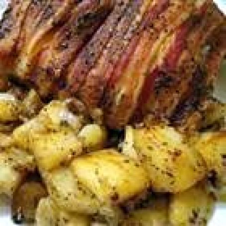 Bacon-Roasted Chicken with Potatoes
