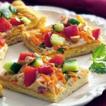 Thai appetizer pizza