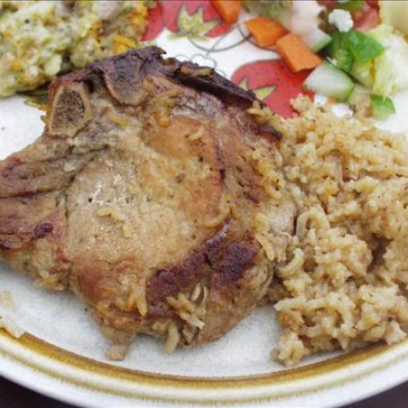 Easy French Onion Pork Chops & Rice