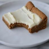 Soft and Chewy Gingerbread Bars with Cream Cheese Frosting