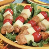 Appetizers (Cold Chicken-Cheese Kabobs)