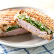 Ham, Brie, Marmalade & Arugula Pressed Sandwich