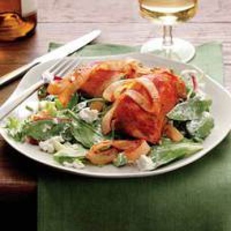 Chicken- Baked Buffalo Chicken with Blue Cheese Salad