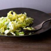 SAUTEED SAVOY CABBAGE w/SCALLIONS
