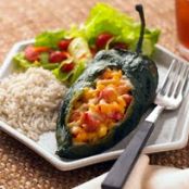 CHILE POBLANO RELLENO DE MARISCOS