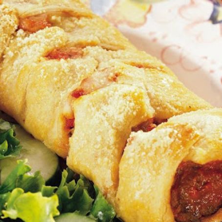 Italian Meatball Hoagie Braids