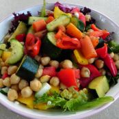 Grilled Vegetable and Chickpea Salad