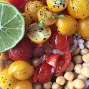 Garbanzo tomato salad