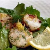 Garlicky Lemon Scallops