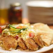 Falafel Salad with Creamy Garlic Dressing