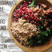KALE*****Pomegranate, Farro and Kale Salad with Spicy-Sugared Bacon