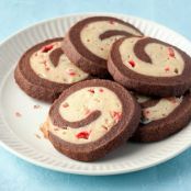 Chocolate Peppermint Pinwheel Cookies