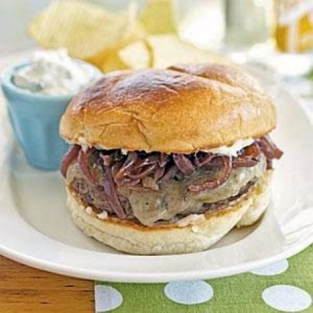 Cheddar Burgers with Red Onion Jam