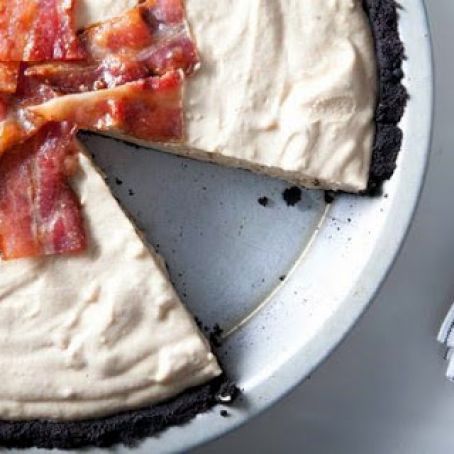 PEANUT BUTTER PIE w/CANDIED BACON