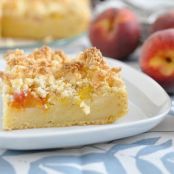 Coconut Peach Crumb Cake