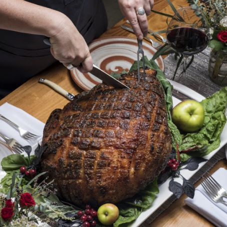 Mustard and Brown Sugar Glazed Ham